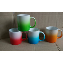 Tasse de couleur de changement progressif, tasse en céramique de couleur de jet